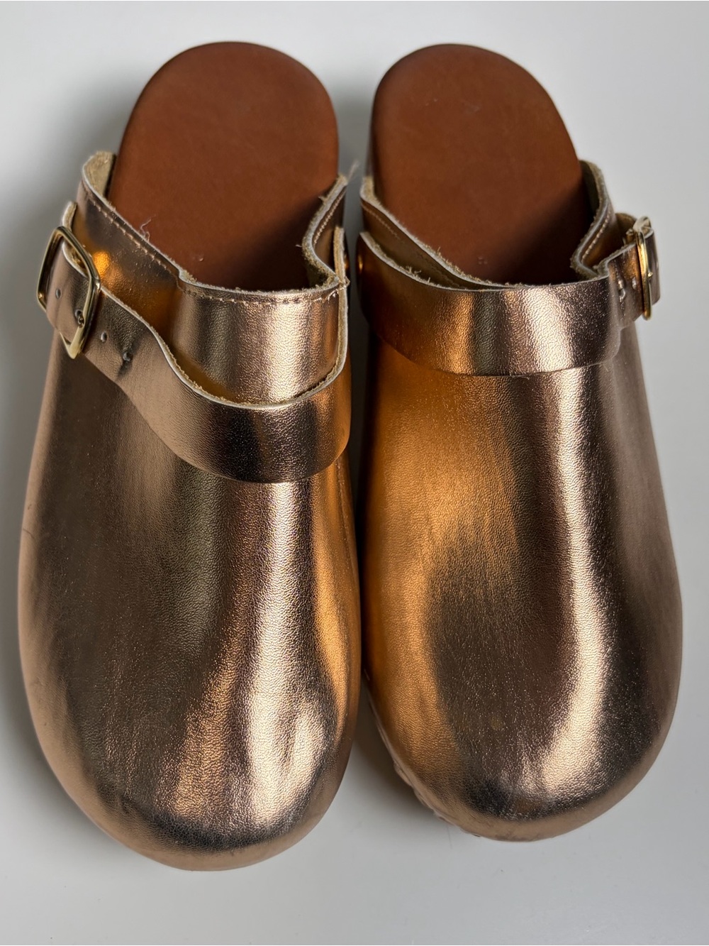 ANTHROPOLOGIE Rose Gold ABBA Clogs‎ 39 - Picture 13 of 16
